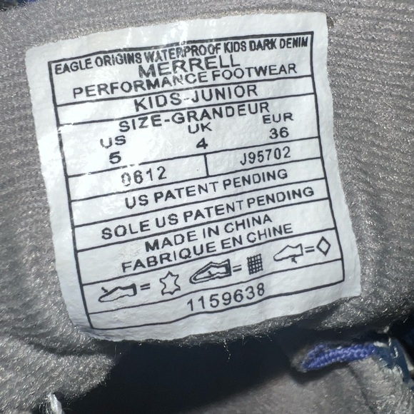 Merrell Eagle Origins Waterproof Junior Hiking Boots - Picture 9 of 9